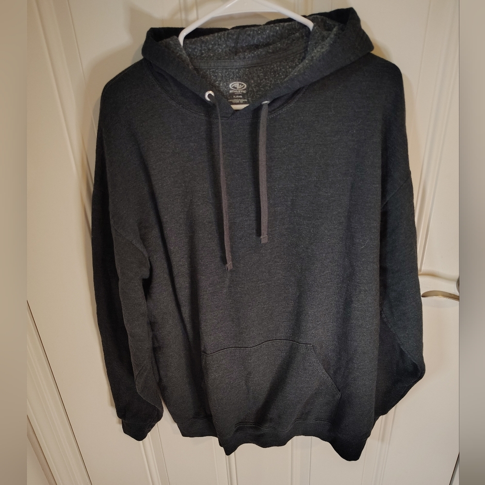 Men's Athletic Works Size XL Dark Gray Pullover Hoodie Sweatshirt